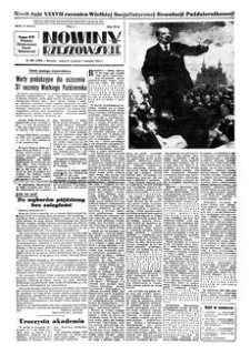 Nowiny Rzeszowskie : organ KW Polskiej Zjednoczonej Partii Robotniczej. 1954, R. 6, nr 263 (6-7 listopada)