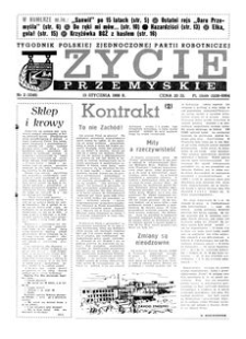 Życie Przemyskie : tygodnik Polskiej Zjednoczonej Partii Robotniczej. 1988, R. 22, nr 2 (1046) (13 stycznia)