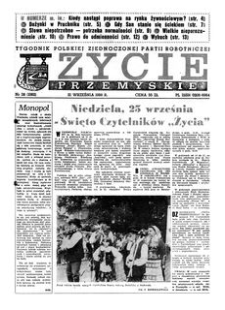 Życie Przemyskie : tygodnik Polskiej Zjednoczonej Partii Robotniczej. 1988, R. 22, nr 38 (1082) (21 września)