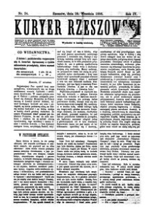 Kuryer Rzeszowski. 1886, R. 4, nr 24 (19 września)