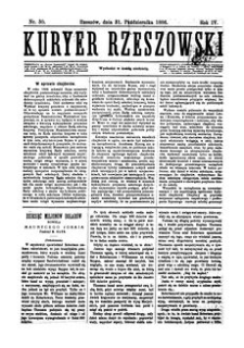 Kuryer Rzeszowski. 1886, R. 4, nr 30 (31 października)