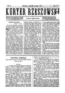 Kuryer Rzeszowski. 1887, R. 5, nr 8 (20 lutego)