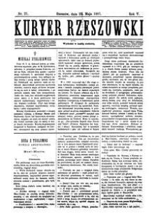 Kuryer Rzeszowski. 1887, R. 5, nr 21 (22 maja)