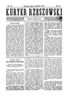 Kuryer Rzeszowski. 1887, R. 5, nr 23 (5 czerwca)