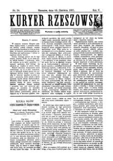 Kuryer Rzeszowski. 1887, R. 5, nr 24 (12 czerwca)