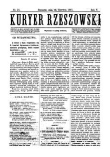 Kuryer Rzeszowski. 1887, R. 5, nr 25 (19 czerwca)