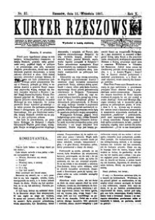 Kuryer Rzeszowski. 1887, R. 5, nr 37 (11 września)