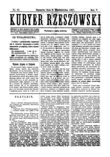 Kuryer Rzeszowski. 1887, R. 5, nr 41 (9 października)