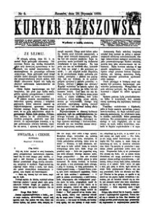 Kuryer Rzeszowski. 1888, R. 6, nr 5 (29 stycznia)