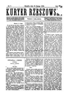 Kuryer Rzeszowski. 1888, R.6, nr 7 (12 lutego)