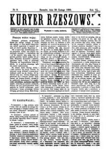 Kuryer Rzeszowski. 1888, R.6, nr 9 (26 lutego)
