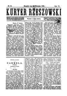 Kuryer Rzeszowski. 1888, R. 6, nr 18 (29 kwietnia)