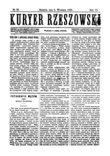Kuryer Rzeszowski. 1888, R. 6, nr 36 (2 września)