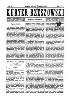 Kuryer Rzeszowski. 1888, R. 6, nr 38 (16 września)