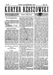 Kuryer Rzeszowski. 1888, R. 6, nr 39 (23 września)
