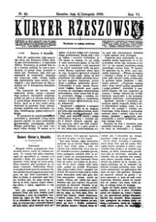 Kuryer Rzeszowski. 1888, R. 6, nr 45 (4 listopada)