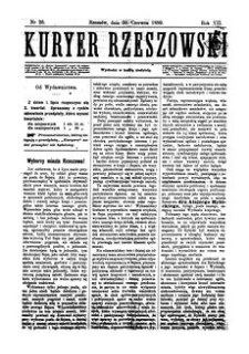 Kuryer Rzeszowski. 1889, R. 7, nr 26 (30 czerwca)