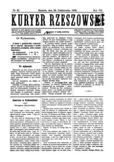 Kuryer Rzeszowski. 1889, R. 7, nr 42 (20 października)