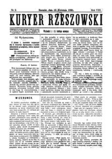Kuryer Rzeszowski. 1890, R. 8, nr 8 (15 kwietnia)