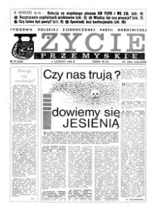 Życie Przemyskie : tygodnik Polskiej Zjednoczonej Partii Robotniczej. 1989, R. 23, nr 6 (1102) (8 lutego)