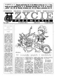 Życie Przemyskie : tygodnik Polskiej Zjednoczonej Partii Robotniczej. 1989, R. 23, nr 7 (1103) (15 lutego)
