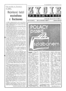 Życie Przemyskie : tygodnik regionalny. 1990, R. 24, nr 9 (1157) (28 lutego)