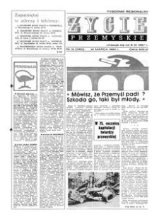 Życie Przemyskie : tygodnik regionalny. 1990, R. 24, nr 12 (1160) (21 marca)