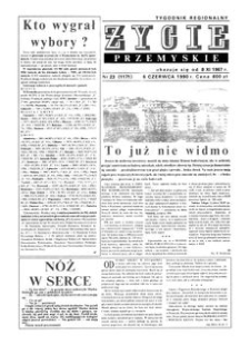 Życie Przemyskie : tygodnik regionalny. 1990, R. 24, nr 23 (1171) (6 czerwca)