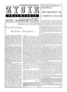 Życie Przemyskie : tygodnik regionalny. 1990, R. 24, nr 25 (1173) (20 czerwca)