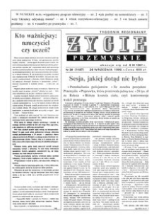 Życie Przemyskie : tygodnik regionalny. 1990, R. 24, nr 39 (1187) (26 września)