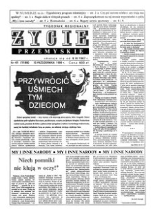 Życie Przemyskie : tygodnik regionalny. 1990, R. 24, nr 41 (1189) (10 października)