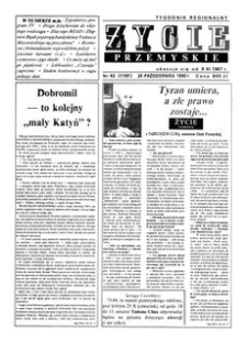 Życie Przemyskie : tygodnik regionalny. 1990, R. 24, nr 43 (1191) (24 października)