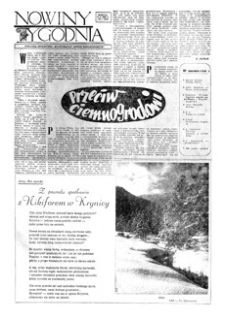 Nowiny Tygodnia : dodatek społeczno-kulturalny „Nowin Rzeszowskich”. 1957, R. 8, nr 1 (5 stycznia)