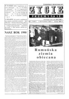 Życie Przemyskie : tygodnik regionalny. 1991, R. 25, nr 1 (1201) (2 stycznia)
