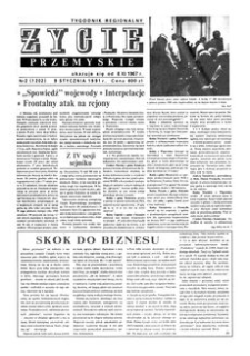 Życie Przemyskie : tygodnik regionalny. 1991, R. 25, nr 2 (1202) (9 stycznia)