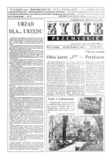 Życie Przemyskie : tygodnik regionalny. 1991, R. 25, nr 4 (1204) (23 stycznia)