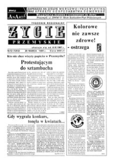 Życie Przemyskie : tygodnik regionalny. 1991, R. 25, nr 12 (1212) (20 marca)