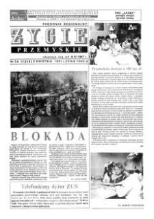 Życie Przemyskie : tygodnik regionalny. 1991, R. 25, nr 14 (1214) (3 kwietnia)