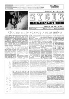 Życie Przemyskie : tygodnik regionalny. 1991, R. 25, nr 21 (1221) (22 maja)