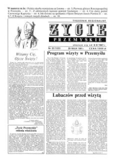 Życie Przemyskie : tygodnik regionalny. 1991, R. 25, nr 22 (1222) (29 maja)