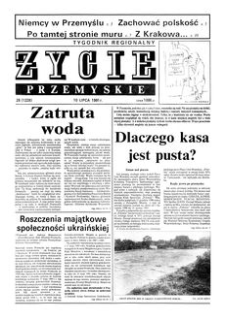 Życie Przemyskie : tygodnik regionalny. 1991, R. 25, nr 28 (1228) (10 lipca)
