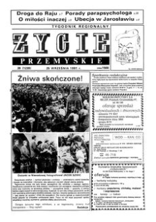 Życie Przemyskie : tygodnik regionalny. 1991, R. 25, nr 39 (1239) (25 września)