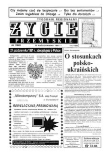 Życie Przemyskie : tygodnik regionalny. 1991, R. 25, nr 43 (1243) (23 października)