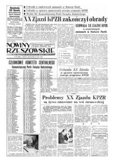 Nowiny Rzeszowskie : organ KW Polskiej Zjednoczonej Partii Robotniczej. 1956, R. 8, nr 49 (27 lutego)