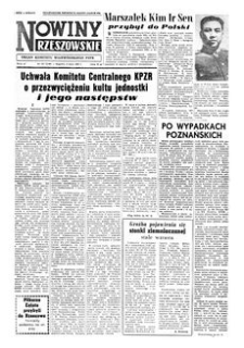 Nowiny Rzeszowskie : organ Komitetu Wojewódzkiego PZPR. 1956, R. 8, nr 157 (3 lipca)