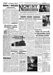 Nowiny Rzeszowskie : organ Komitetu Wojewódzkiego PZPR. 1956, R. 8, nr 199 (21 sierpnia)