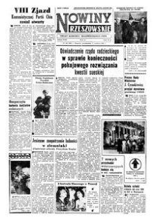 Nowiny Rzeszowskie : organ Komitetu Wojewódzkiego PZPR. 1956, R. 8, nr 222 (17 września)