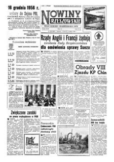 Nowiny Rzeszowskie : organ Komitetu Wojewódzkiego PZPR. 1956, R. 8, nr 229 (25 września)