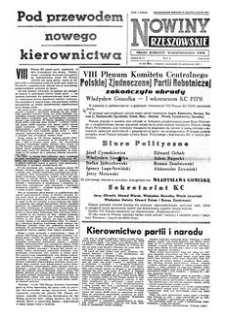 Nowiny Rzeszowskie : organ Komitetu Wojewódzkiego PZPR. 1956, R. 8, nr 252 (22 października)