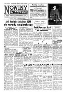 Nowiny Rzeszowskie : organ Komitetu Wojewódzkiego PZPR. 1956, R. 8, nr 259 (30 października)